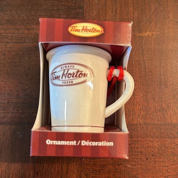 Tim Hortons Coffee China Mug Ornament 2011 Vintage New - Picture 3 of 7